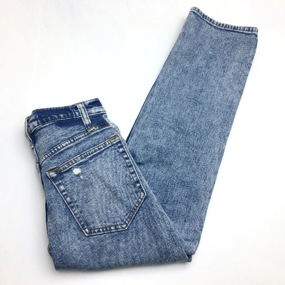 Abercrombie & Fitch Jeans Ankle Ultra High Rise Straight Leg Distressed size 2 - Picture 7 of 9